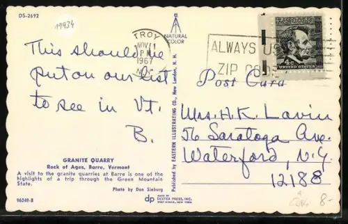 AK Barre, VT, Visitors at the Rock of Ages Granite Quarry