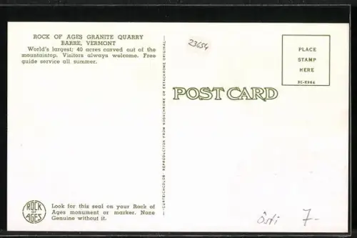 AK Barre, VT, Rock of Ages Granite Quarry