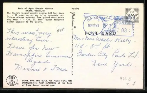 AK Barre, VT, Rock of Ages Granite Quarry, General View