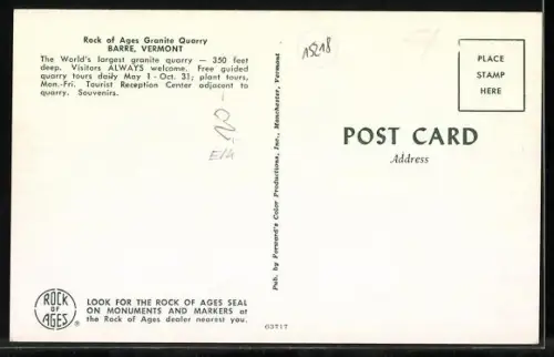 AK Barre, VT, Rock of Ages Granite Quarry, Tourist Reception Center