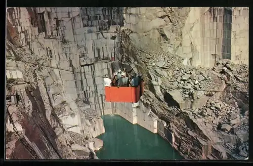 AK Barre, VT, Rock of Ages Granite Quarry, Workers in a Lift