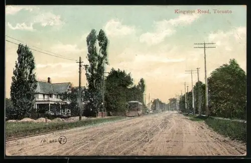 AK Toronto, Kingston Road, Strassenbahn