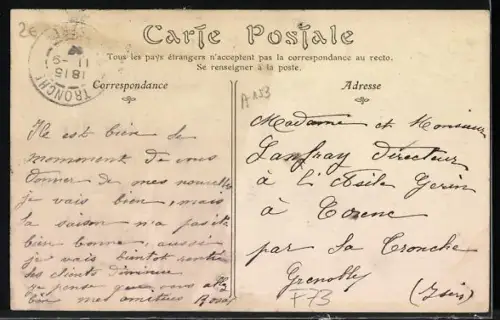 AK Aix-les-Bains, Perspective de la Rue de Geneve, Strassenbahn