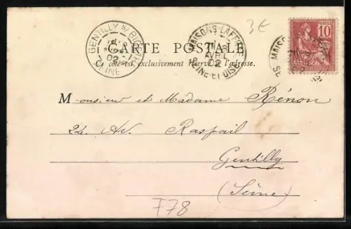 AK Maisons-Laffitte, L`Avenue Longueil, Strassenbahn