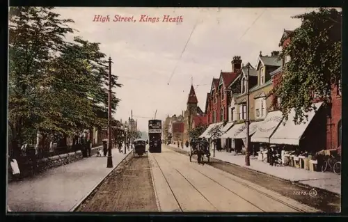 AK Kings Heath, High Street, Strassenbahn