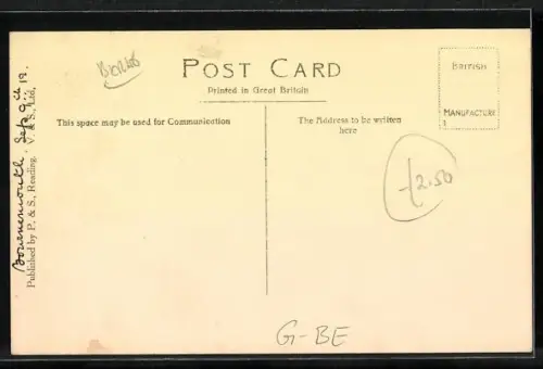 AK Reading, Broad Street, Strassenbahn