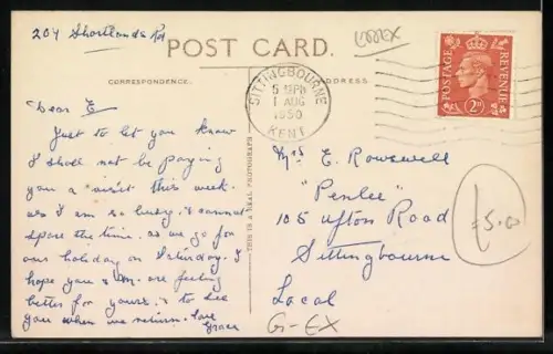 AK Colchester, High Street Looking East, Strassenbahn