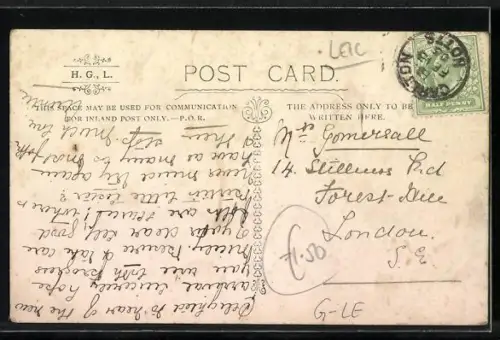 AK Leicester, Granby Street, Strassenbahn