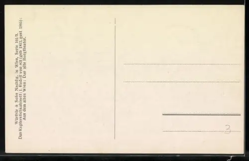 AK Alt-Wien, Das alte Burgtheater mit Passanten