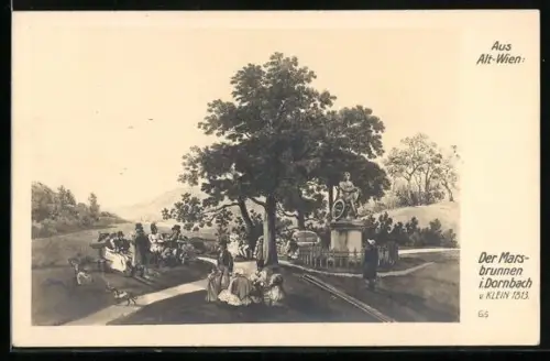 AK Alt-Wien, Dornbach, Der Marsbrunnen