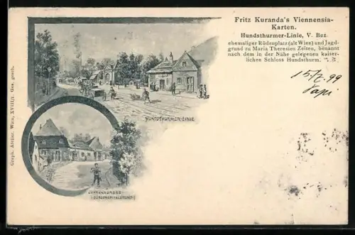 AK Alt-Wien, Hundsthurmer-Linie, Johannagasse, Bürgerspitalgrund