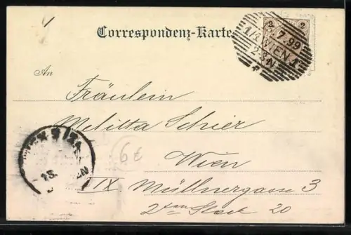 Künstler-AK Wien, Kirche Maria Stiegen a. Gestade, Salvator-Kapelle