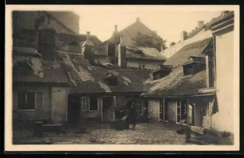 AK Alt-Wien, Erdberg, Partie in altem Hof