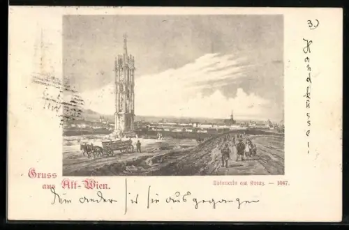 AK Alt-Wien, Spinnerin am Kreuz