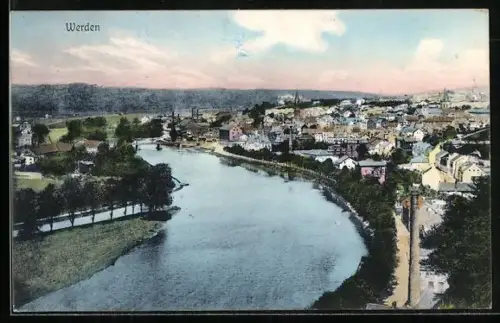 AK Werden, Blick auf Stadt und Fluss