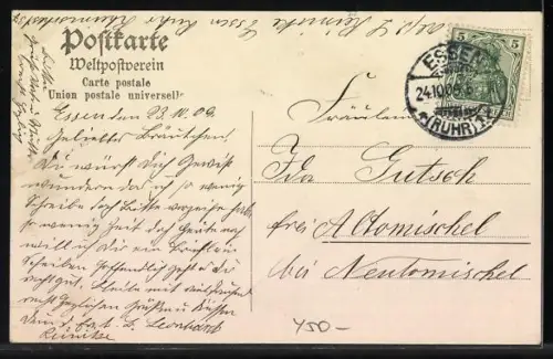 AK Essen a. d. Ruhr, Partie aus dem Stadtgarten