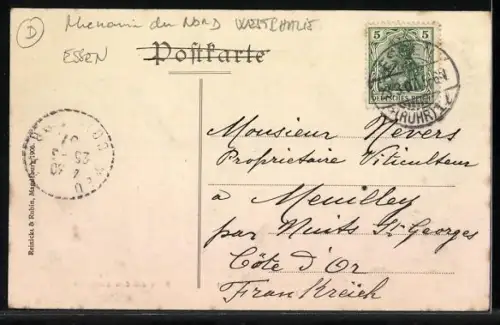 AK Essen, Partie aus dem Stadtgarten