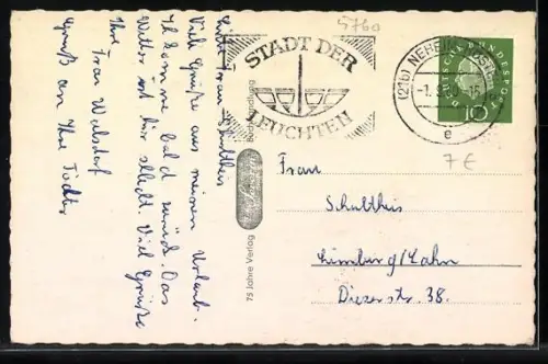 AK Hüsten /Sauerland, Ortsansicht, Kirche