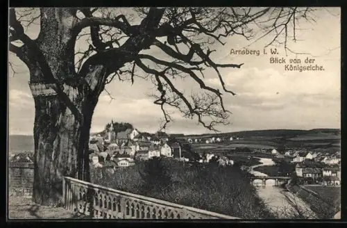 AK Arnsberg i. W., Blick von der Königseiche