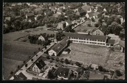 AK Fröndenberg /Ruhr, Luftaufnahme mit Schule und Wohnhäusern