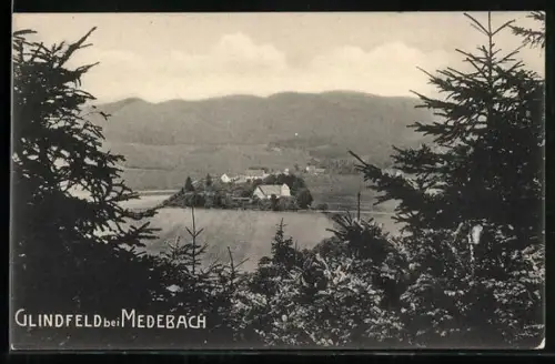 AK Glindfeld bei Medebach, Landschaftsansicht