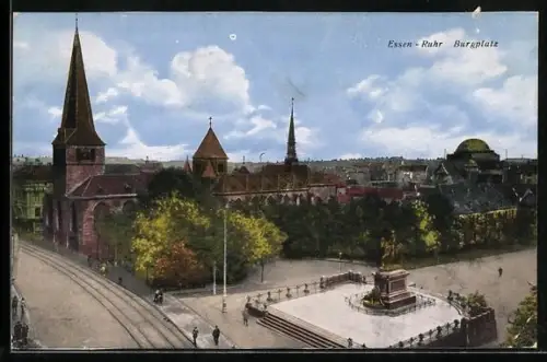 AK Essen /Ruhr, Burgplatz