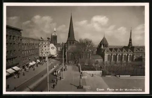 AK Essen, Partie an der Münsterkirche