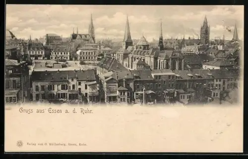 AK Essen a. d. Ruhr, Stadtpanorama