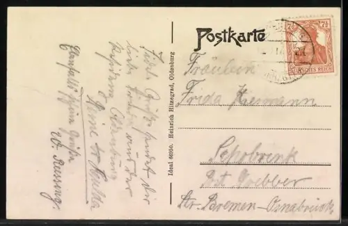 AK Oldenburg /Gr., Cäcilienplatz mit Brunnen