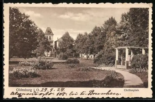 AK Oldenburg i. O., Cäcilienplatz