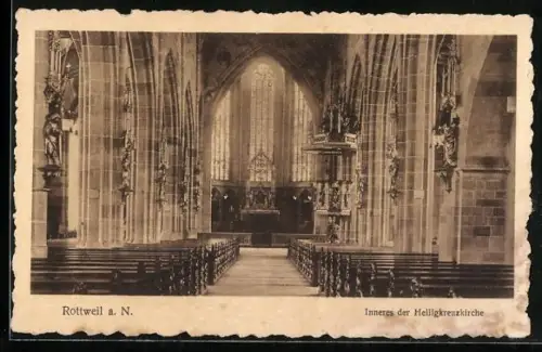 AK Rottweil a. N., Inneres der Heiligkreuzkirche