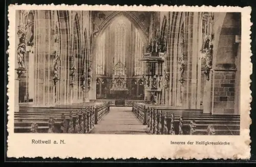 AK Rottweil a. N., Inneres der Heiligkreuzkirche