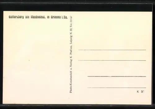 AK Grimma i. Sa., Gattersburg am Muldenthal