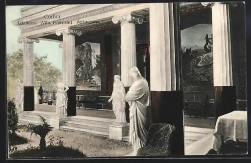 AK Corfou, Achilleion, Villa Impériale, Peristyle