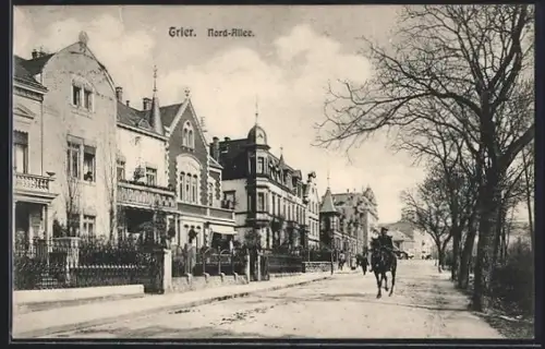 AK Trier, Polizist auf einem Pferd in der Nord-Allee