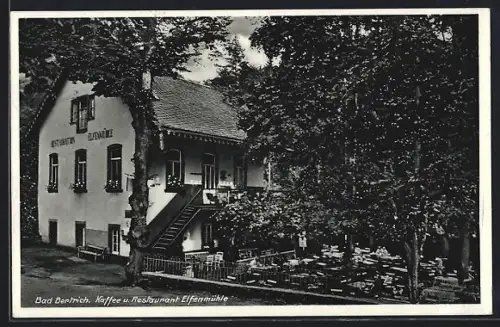 AK Bad Bertrich, Cafe Restaurant Elfenmühle mit Gartenlokal