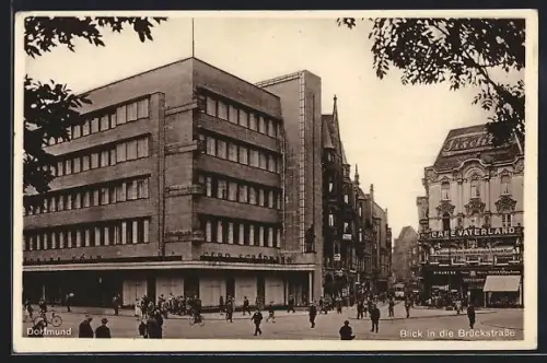 AK Dortmund, Brückstrasse mit Cafe Vaterland