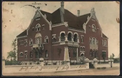 AK Eickel, Kinderheim mit Strassenpartie