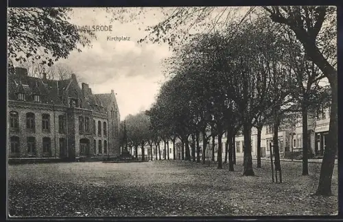 AK Walsrode, Strasse am Kirchplatz mit Denkmal