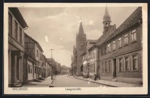 AK Walsrode, Lange Strasse, Rathaus und Königliches Amtsgericht