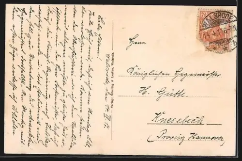 AK Walsrode, Lange Strasse, Rathaus und Königliches Amtsgericht