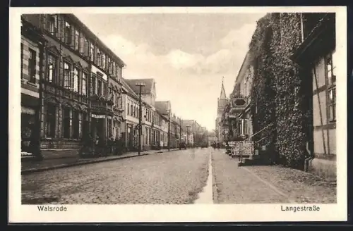 AK Walsrode, Langestrasse mit Hotel Hannover