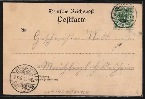 AK Walsrode, Kirchstrasse mit Anwohnern