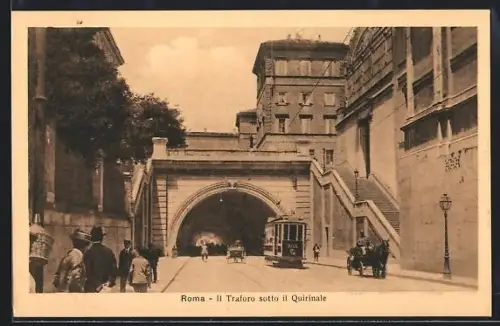 AK Roma, il traforo sotto il Quirinale, Strassenbahn