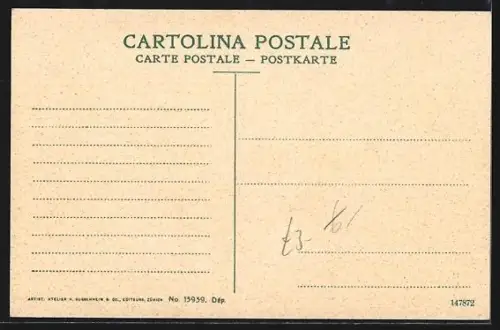 AK Milano, Via Dante, Tramway, Strassenbahn