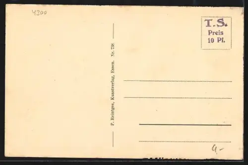 AK Essen, Bahnhofsvorplatz mit Handelshof und Börse, Strassenbahn