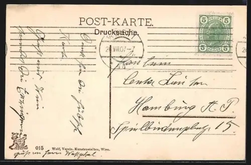 AK Wien, K. k. Hof-Operntheater, Strassenbahn