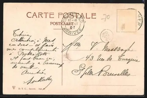 AK Anvers, Hippodrome, Strassenbahn