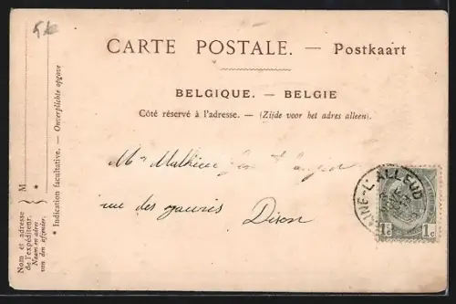 AK Bruxelles, Rue de la Régence mit Strassenbahn und Gebäudeansicht