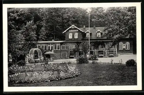 AK Bistensee /Eckernförde, Waldgasthaus Baumgarten, Inh. Herm. Schulz